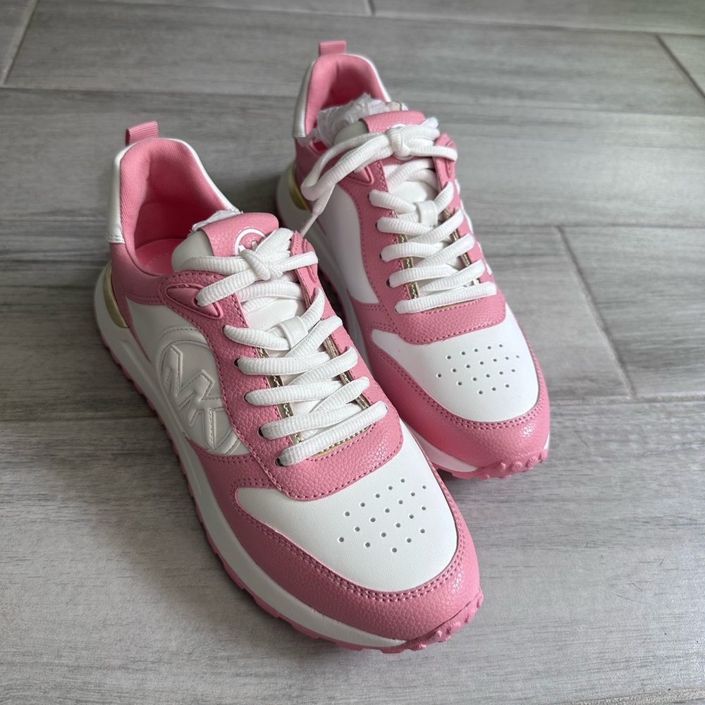 Michael Kors Dev Two-Tone Trainer in Pink and White